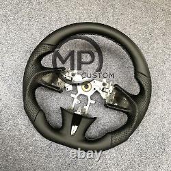 Black Smooth Leather Steering Wheel Fit For Infiniti Q50 QX50 2014 2015-2017
