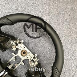 Black Smooth Leather Steering Wheel Fit For Infiniti Q50 QX50 2014 2015-2017