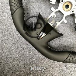 Black Smooth Leather Steering Wheel Fit For Infiniti Q50 QX50 2014 2015-2017