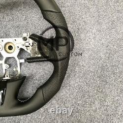Black Smooth Leather Steering Wheel Fit For Infiniti Q50 QX50 2014 2015-2017
