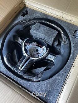 Bmw 2/3/4 Series Carbon Fiber/alcantara Steering Wheel With LED shift Lights