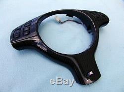 Bmw E46 M3, E39 M5 Real Carbon Fiber Steering Wheel Trim, New Laminated