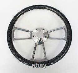 Bronco 70-77 F100 F150 F250 F350 Truck Carbon Fiber & Billet 14 Steering Wheel