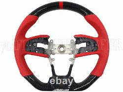 Buddy Club Carbon Fiber / Red Steering Wheel for 17-20 Honda Civic Type-R FK8