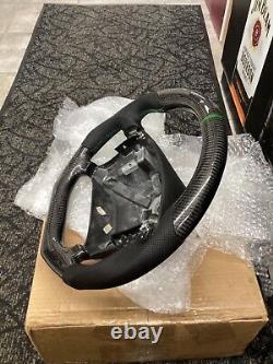 C4 Corvette Carbon Fiber Steering Wheel withBlack Leather and Custom Stitching