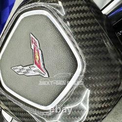 C8 Corvette Carbon Fiber Steering Wheel Center Surround Cover 2020 2023