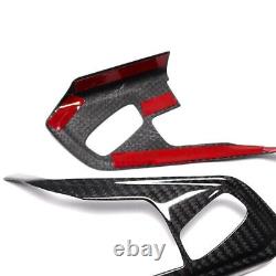 C8 Corvette Carbon Fiber Steering Wheel Trim Cover Kit Heated 2020 2023