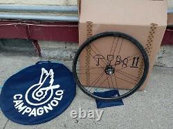 CAMPAGNOLO BORO WTO 33 REAR WHEEL QR 130mm RIM BRAKE DARK LABLE TUBELESS CAMPY