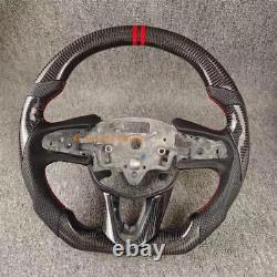 CARBON FIBER BLACK LEATHER Steering Wheel FOR Cadillac CT4 CT5 2022-2025