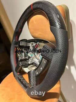 CARBON FIBER Steering Wheel FOR Pontiac GTO /HOLDEN 2004-2006 WithBLACK LEATHER