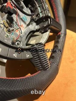 CARBON FIBER Steering Wheel FOR Pontiac GTO /HOLDEN 2004-2006 WithBLACK LEATHER