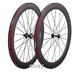 CSC carbon fiber bicycle wheelset clincher tubular tubeless road bike wheel 700C