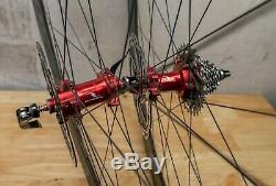 CUSTOM! Reynolds Assault Disc CARBON FIBER Wheelset / Wheels Gravel CX Road