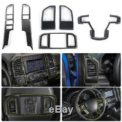 Car Interior Decor Accessories Steering Wheel & Console Cover Trim For Ford F150