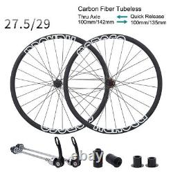 Carbon Fiber 29er MTB Wheelset 27.5er Mountain Bike Wheels Tubeless Thru Axle
