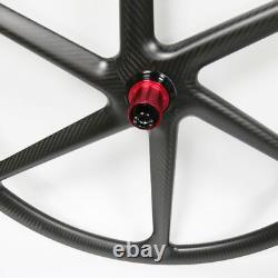 Carbon Fiber 6 Spokes Mountain Bike Wheels 29er 30mm Width 3K Matte MTB Wheelset