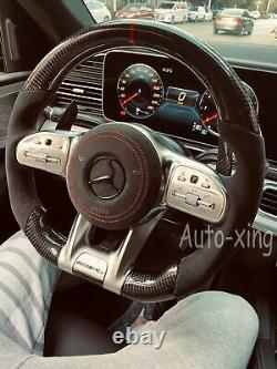 Carbon Fiber Alcantara Steering Wheel for Mercedes-Benz AMG G C E63 S63 GLS63 GT