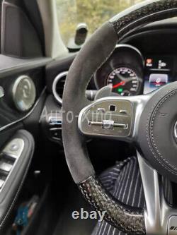 Carbon Fiber Alcantara Steering Wheel for Mercedes-Benz AMG G C E63 S63 GLS63 GT