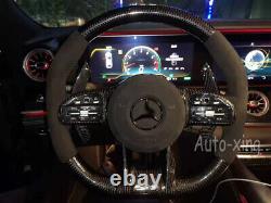 Carbon Fiber Alcantara Steering Wheel for Mercedes-Benz AMG G C E63 S63 GLS63 GT