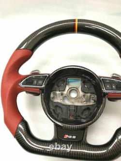 Carbon Fiber Car Steering Wheel For Audi RS6 RS7 No Buttons Or Paddle Shift