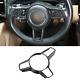 Carbon Fiber Car Steering Wheel Trim For Porsche 718 911 Panamera Macan Cayenn