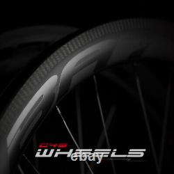 Carbon Fiber Clincher 45mm V-Brake Carbon Wheel Road Bike 700C Bicycle Wheelset