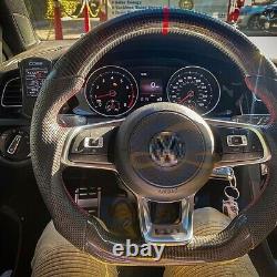 Carbon Fiber Custom Steering Wheel Fit for VW Golf R MK7 GTI R Golf GTD R 2015+