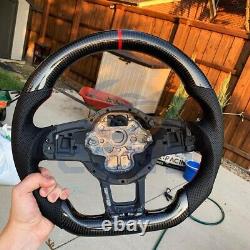 Carbon Fiber Custom Steering Wheel Fit for VW Golf R MK7 GTI R Golf GTD R 2015+