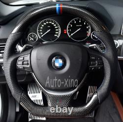 Carbon Fiber Custom Steering Wheel for BMW M5 M6 M7 F10 F11 F30 No Shift Holes