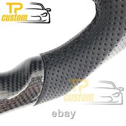 Carbon Fiber Customized Steering Wheel fit for Volvo S80 2007-2008 Black Leather