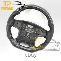 Carbon Fiber Customized Steering Wheel fit for Volvo S80 2007-2008 Black Leather