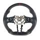 Carbon Fiber Flat Bottom Steering Wheel Black Leather For Infiniti Q60 2018-2022