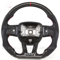 Carbon Fiber Flat Bottom Steering Wheel for Dodge Charger Challenger SRT GT Scat