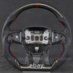 Carbon Fiber Flat Bottom Steering Wheel for Dodge Charger Challenger SRT GT Scat