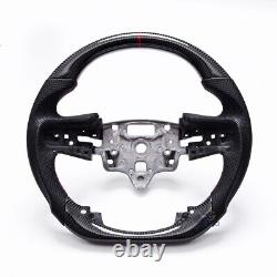Carbon Fiber Flat Bottom Steering Wheel for GMC Sierra 2019+ withPaddles Heated
