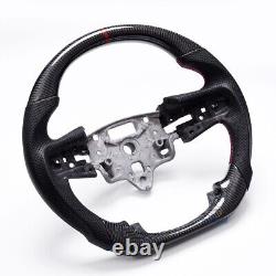 Carbon Fiber Flat Bottom Steering Wheel for GMC Sierra 2019+ withPaddles Heated