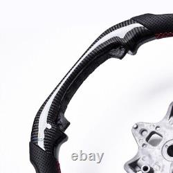 Carbon Fiber Flat Bottom Steering Wheel for GMC Sierra 2019+ withPaddles Heated