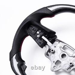 Carbon Fiber Flat Bottom Steering Wheel for GMC Sierra 2019+ withPaddles Heated