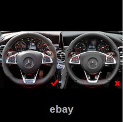Carbon Fiber Flat LED Steering Wheel for 2016+ Mercedes-Benz AMG W205 S63 C63 SL