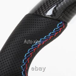 Carbon Fiber Flat Perforated Steering Wheel for BMW F80 F82 F30 X5 X M1 M2 M3 M4