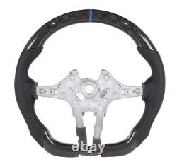 Carbon Fiber Flat Perforated Steering Wheel for BMW F80 F82 F30 X5 X M1 M2 M3 M4