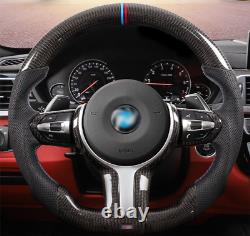 Carbon Fiber Flat Perforated Steering Wheel for BMW F80 F82 F30 X5 X M1 M2 M3 M4