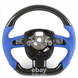 Carbon Fiber Flat Preforated Steering Wheel for Audi A5 A4 S4 S5 S6 B7 B8 2008+