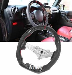 Carbon Fiber Flat Sport Customized Steering Wheel for Jeep Wrangler JK 2015-2017