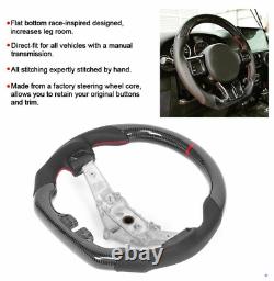 Carbon Fiber Flat Sport Customized Steering Wheel for Jeep Wrangler JK 2015-2017