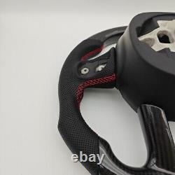 Carbon Fiber Flat Sport Steering Wheel For Dodge Challenger Charger SRT Hellcat