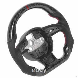 Carbon Fiber Flat Sport Steering Wheel for Audi S3 S4 S5 RS3 RS4 RS5 RS6 RS7 RS