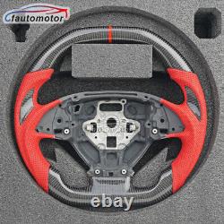 Carbon Fiber Flat Top Sport Steering Wheel For 14+ Chevrolet Corvette C7 Z06 ZR1