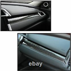 Carbon Fiber Interior Full Cover Decor Trim For 2016-2020 Honda Civic 10th Gen