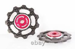 Carbon Fiber Jockey Wheels with Ceramic Bearings for Shimano & SRAM 6.5g 11speed